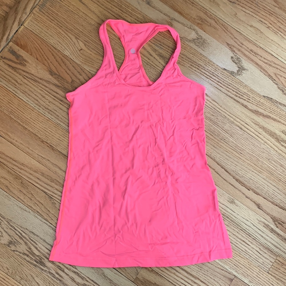 Lululemon Cool Racerback Tank Top Nulu size 8 Neon Pink